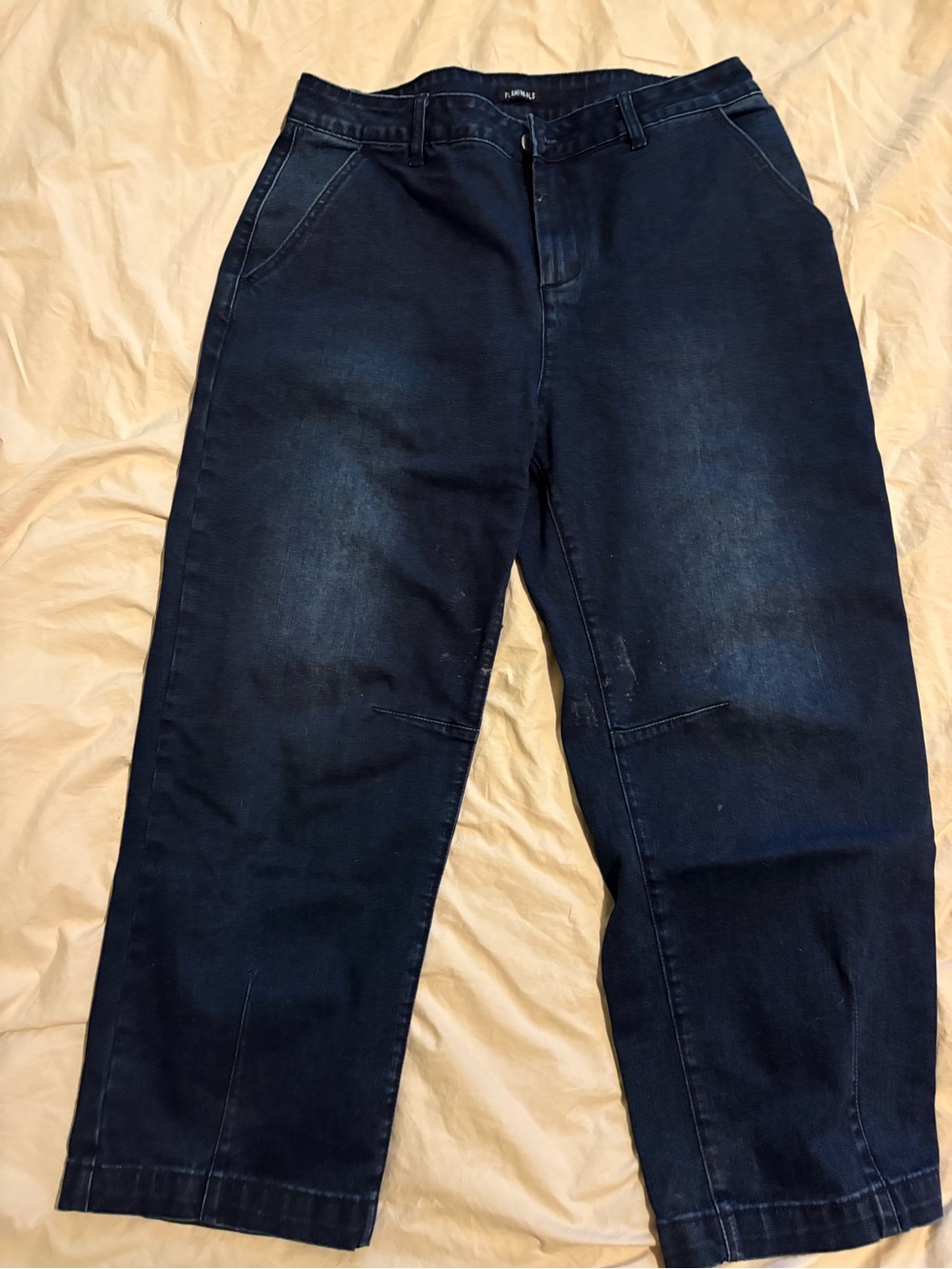 Dark Navy Wide Leg  Jeans - Classic High-Rise Denim
